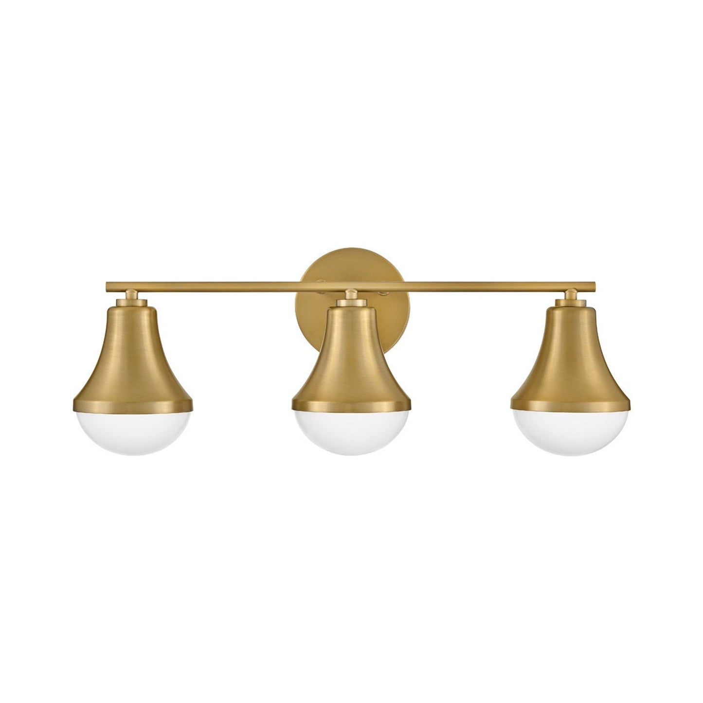Haddie Bath Vanity Light in Lacquered Brass (3-Light).