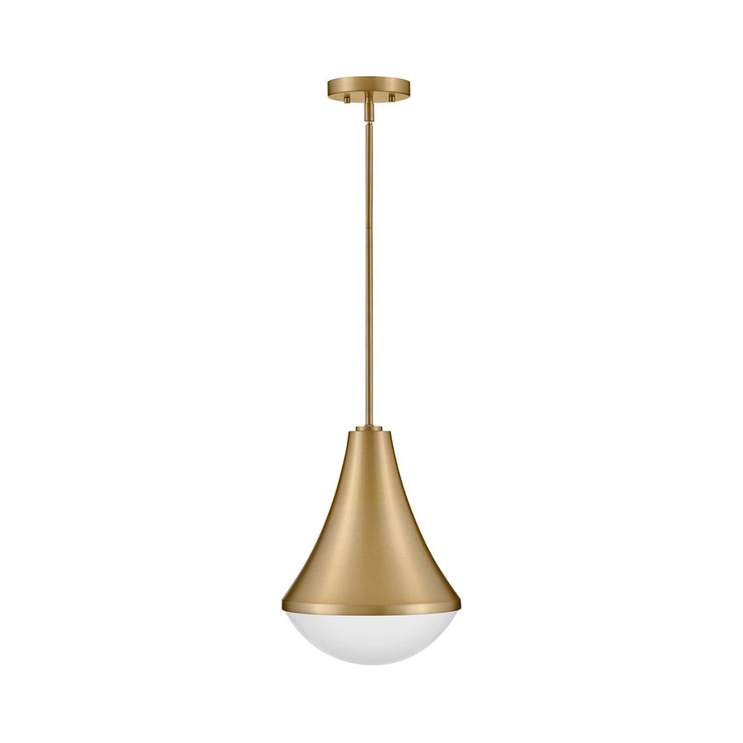 Haddie Pendant Light in Lacquered Brass.