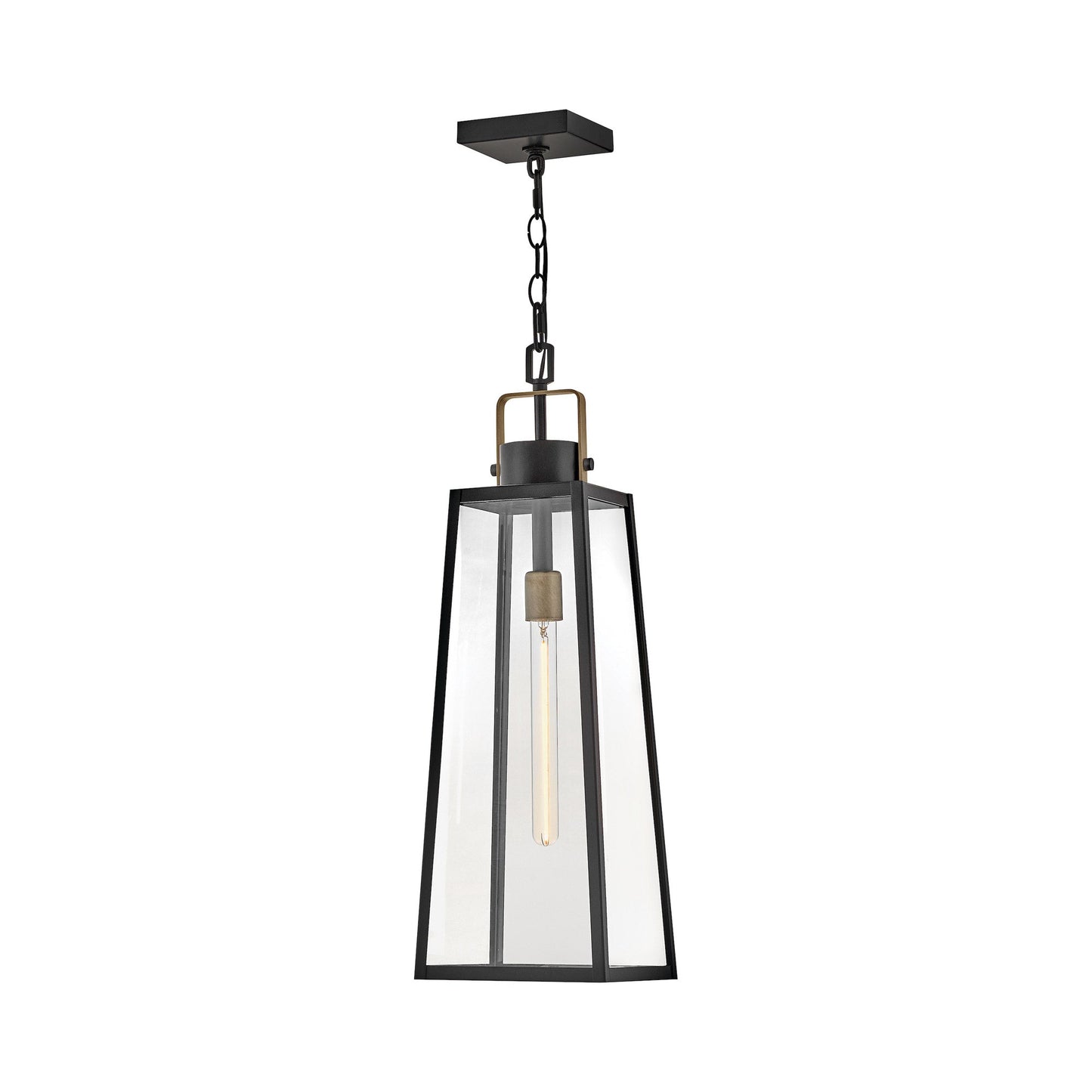 Hugh Outdoor Pendant Light in Black.