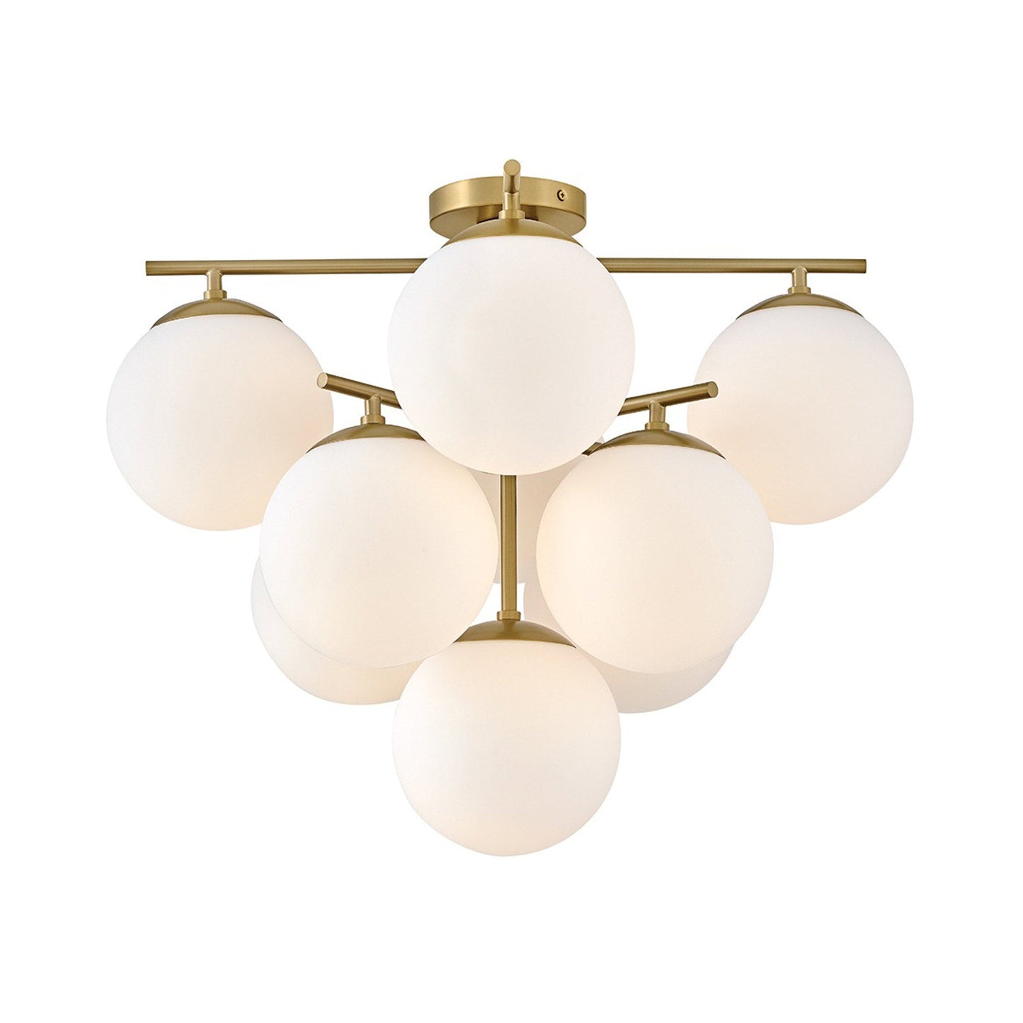 Julep Flush Mount Ceiling Light in Lacquered Brass
