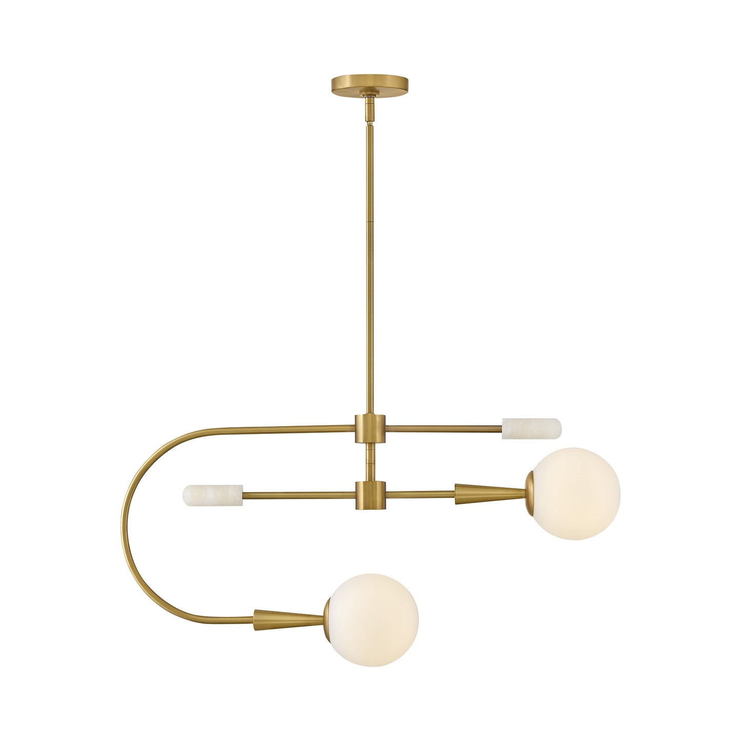 Maude Chandelier in Lacquered Brass.