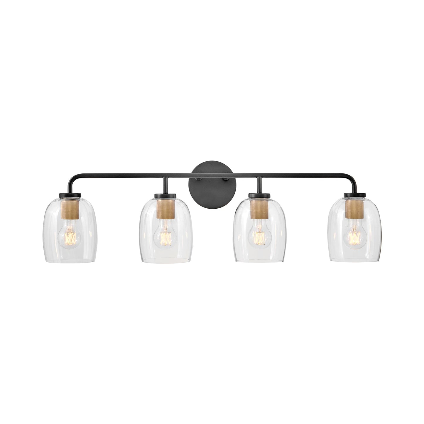 Percy Vanity Wall Light in Black (4-Light).