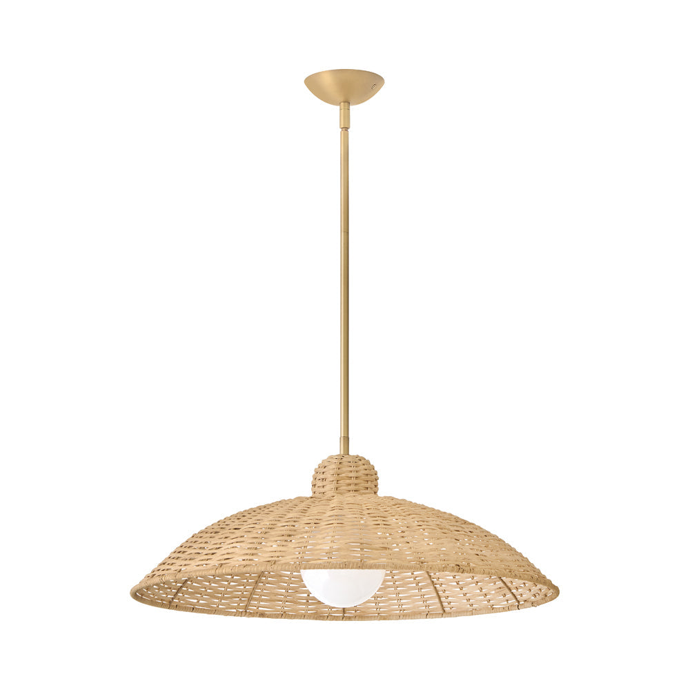 Pismo Pendant Light in Lacquered Brass.