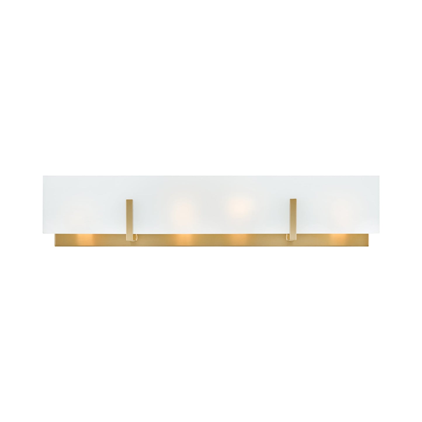 Roman Bath Vanity Light in Lacquered Brass.