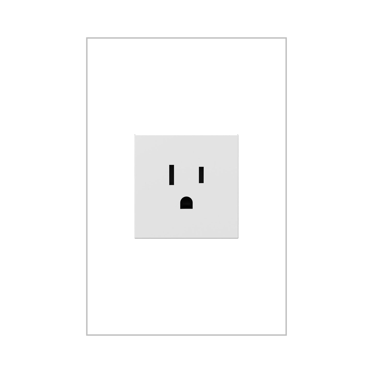 Adorne Single Tamper-Resistant Outlet in White.