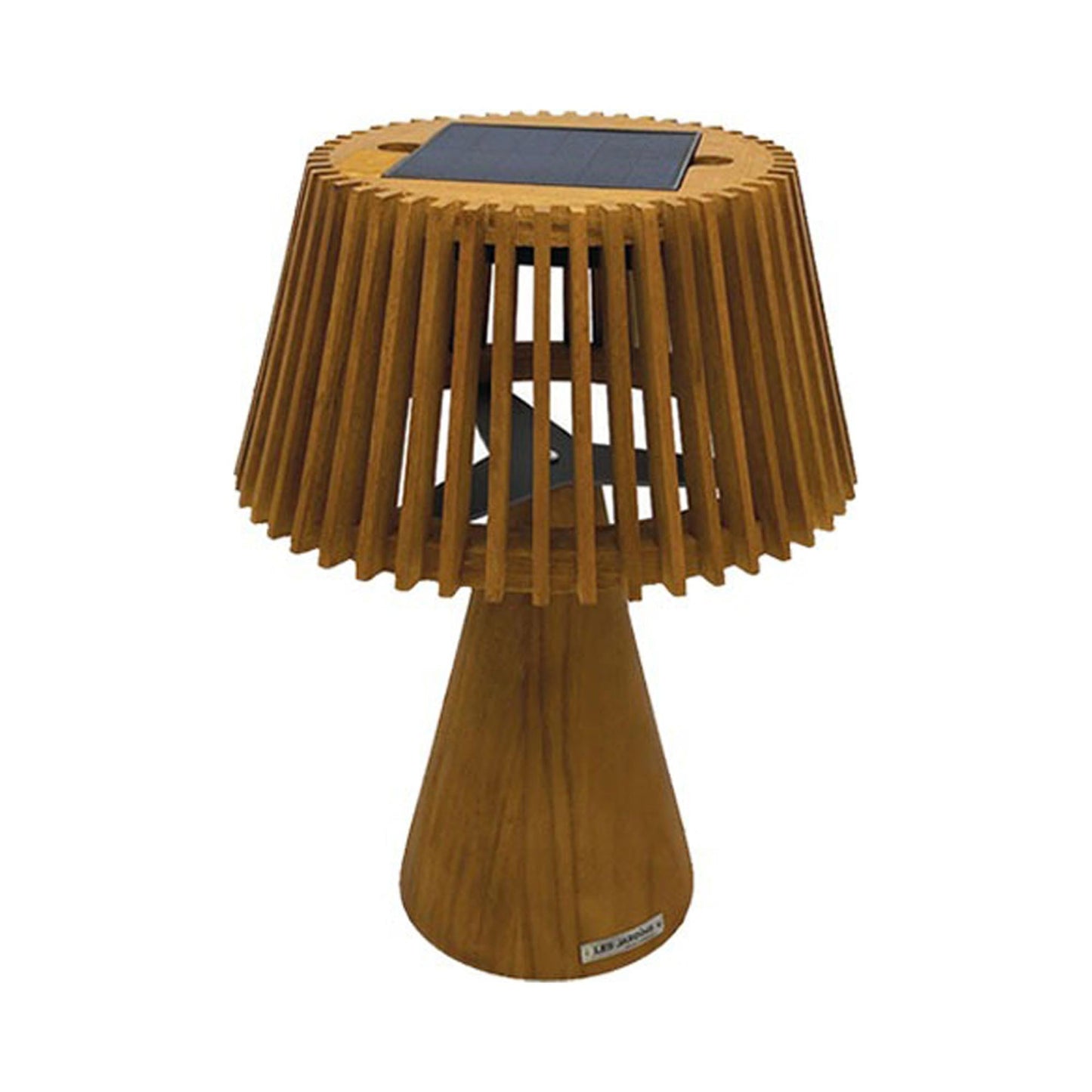 Enoki Outdoor Solar LED Table Lamp in Teak.