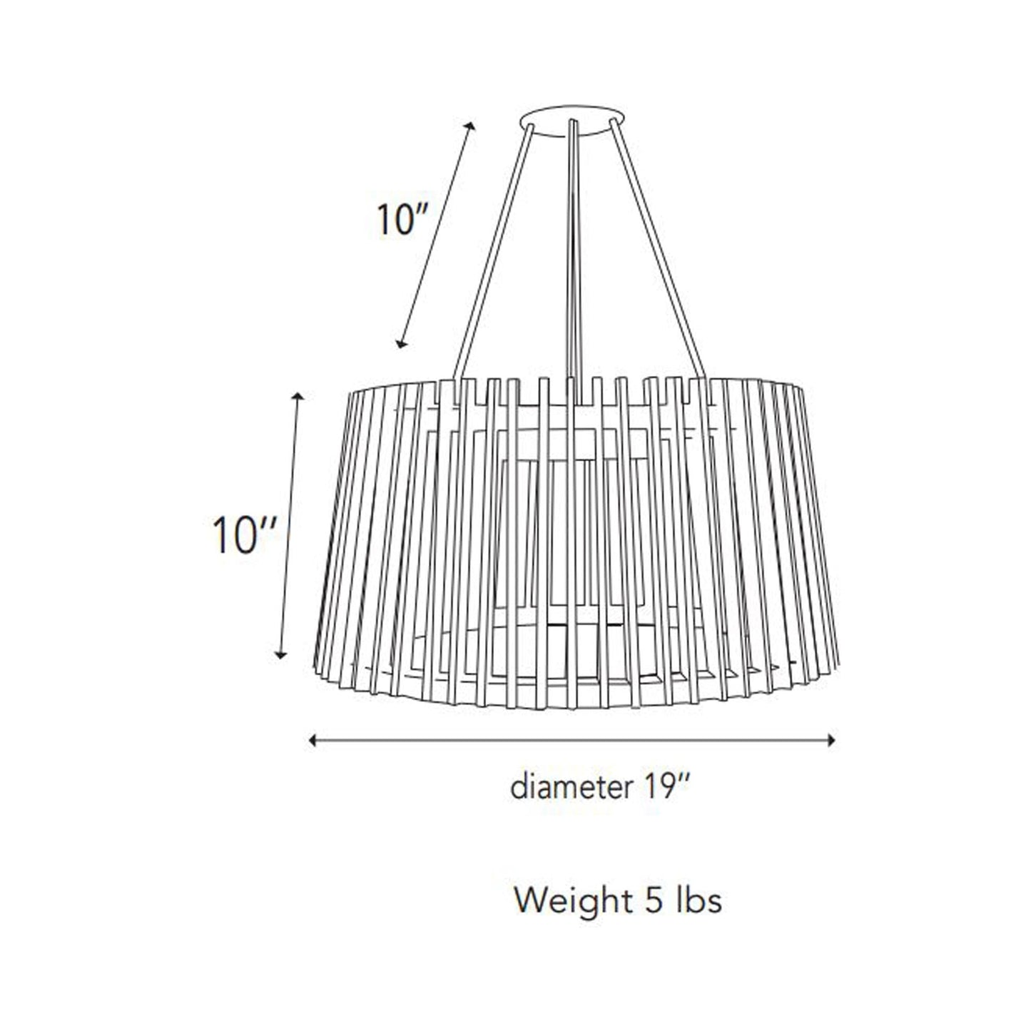 Muse Pendulum Outdoor Solar LED Pendant Light - line drawing.