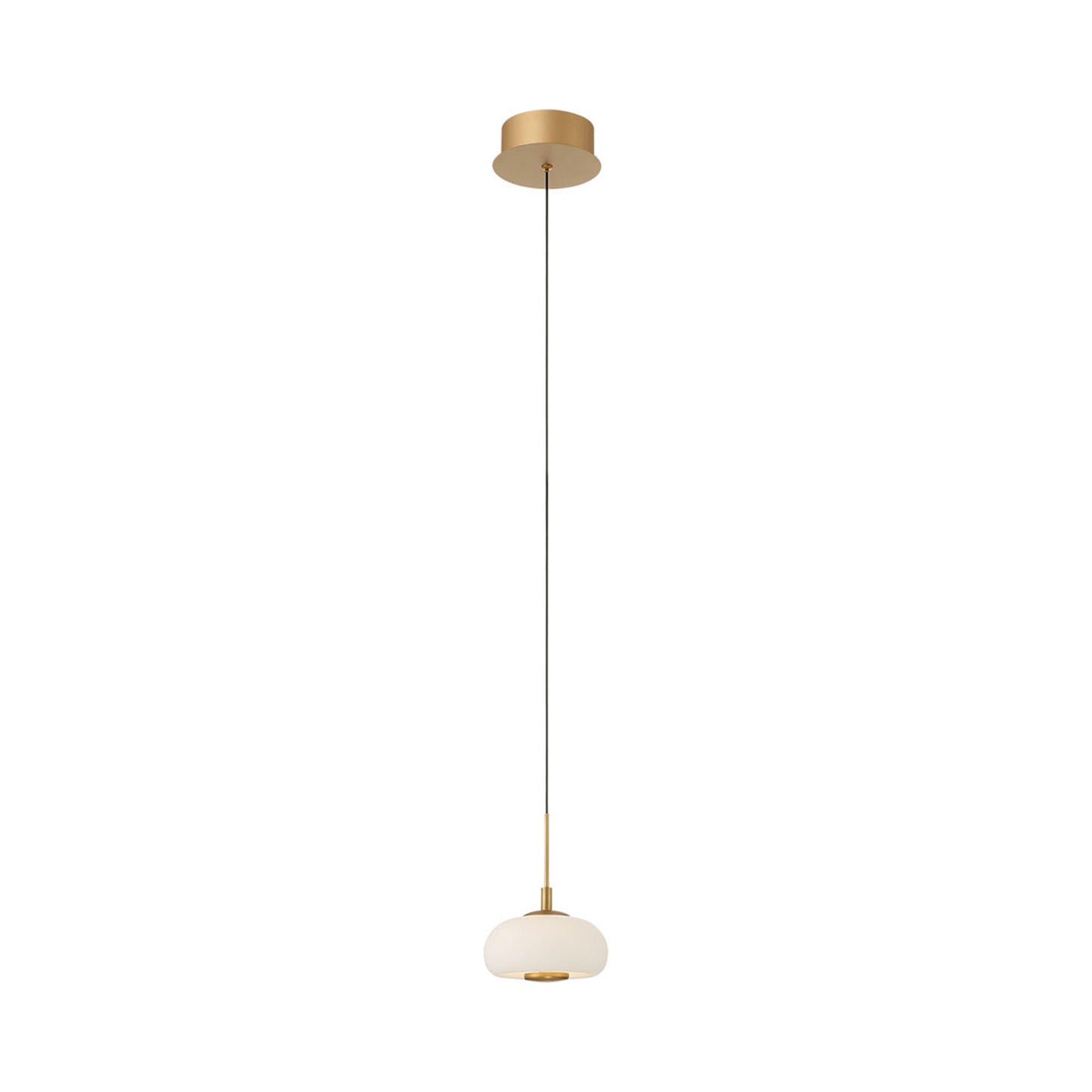 Adelfia LED Pendant Light in Painted Antique Brass.