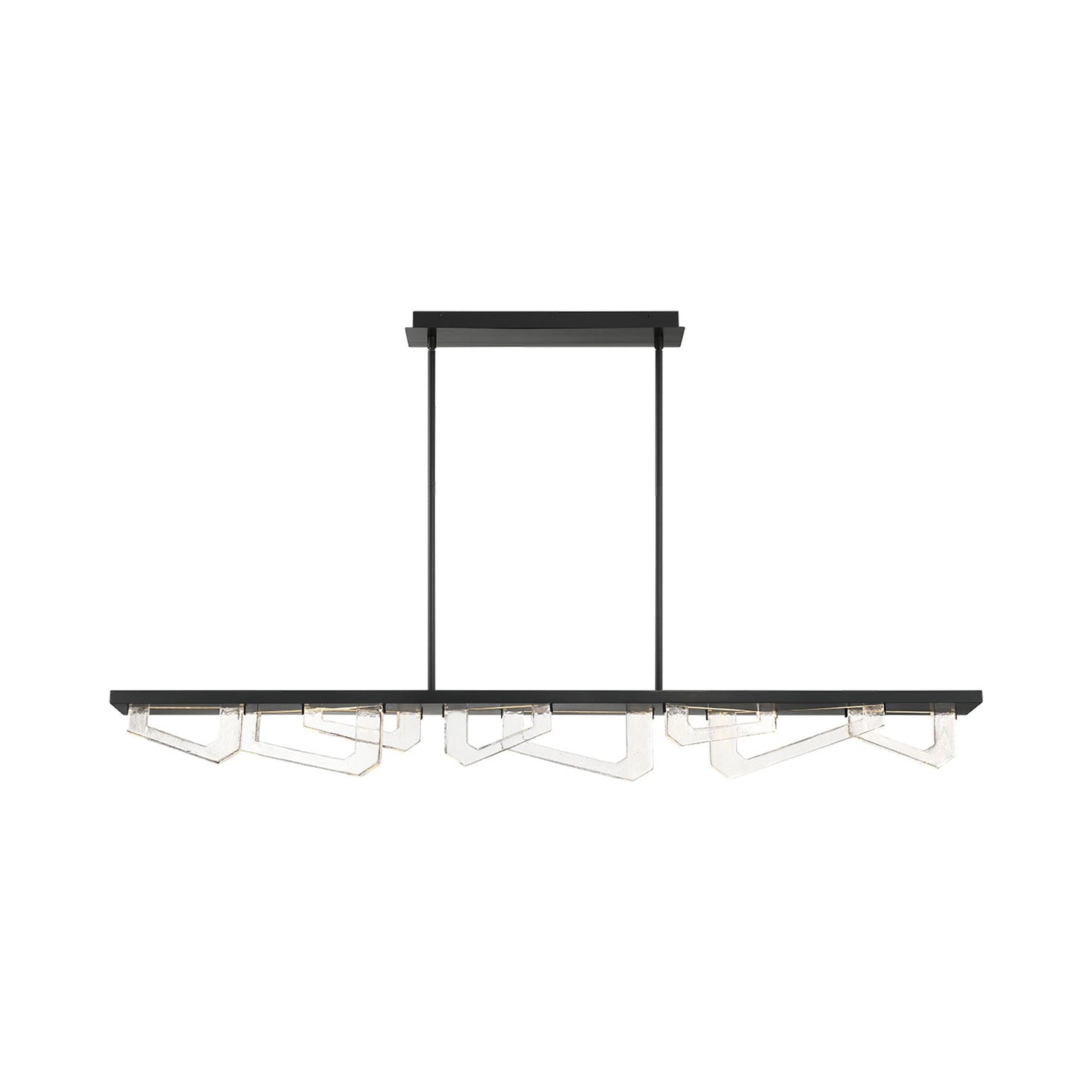 Arezzo Linear LED Chandelier in Painted Brushed Grey (Large).