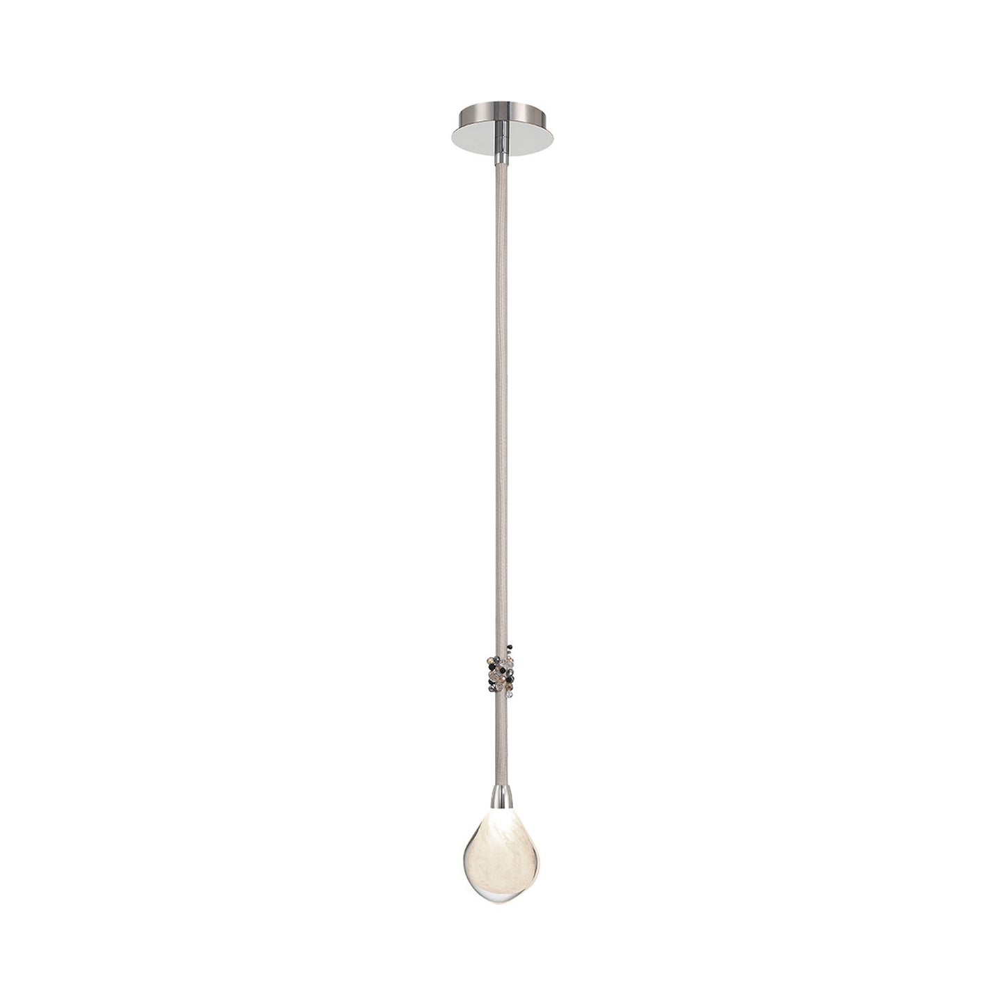 Bellissima LED Pendant Light in Silver Sleeve.