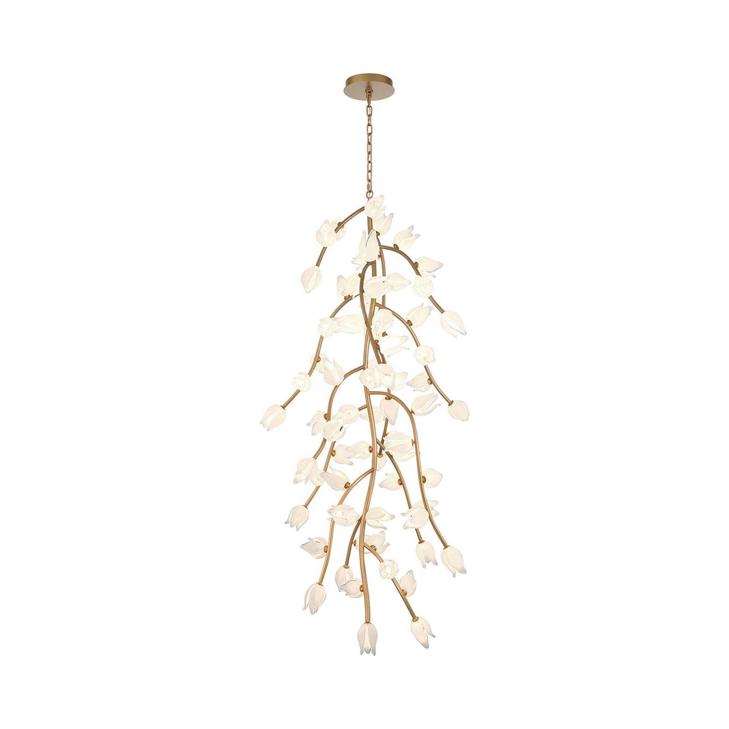 Belluno Grand LED Pendant Light in Champagne Gold (70-Light).