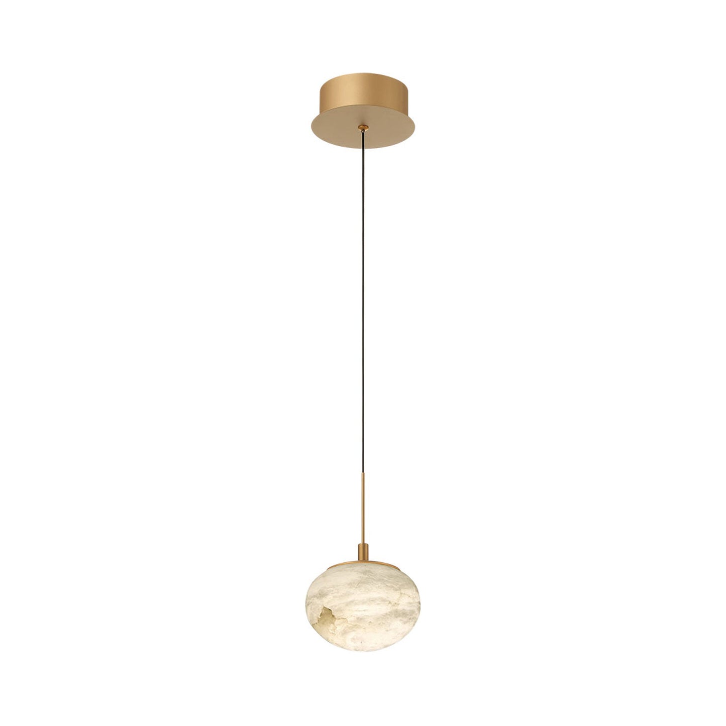 Calcolo LED Pendant Light in Painted Antique Brass.