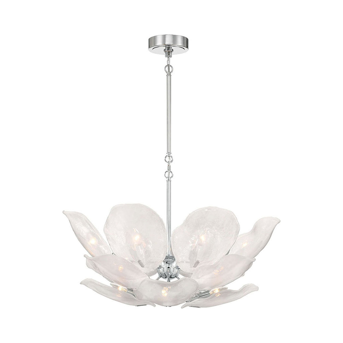 Corato Chandelier in Chrome/Translucent White (16-Light).