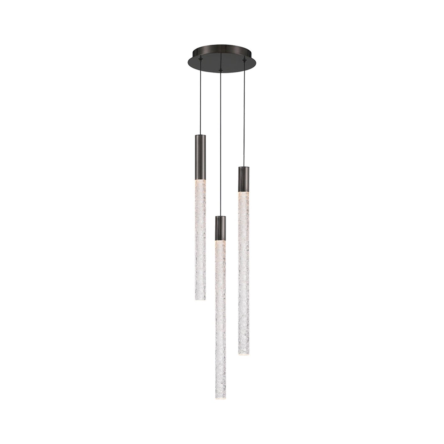 Gravina Multi Light LED Pendant Light in Brushed Gun Metal.