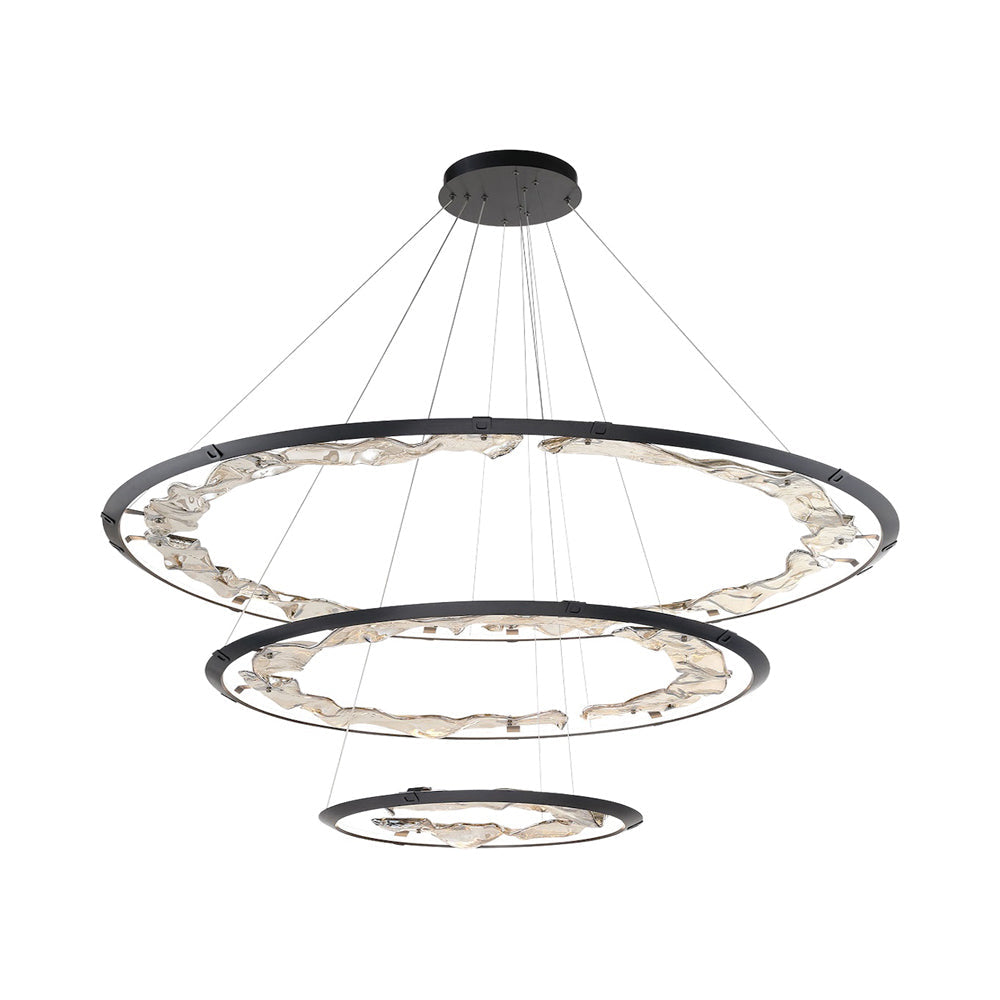 Nettuno Multi Light LED Chandelier in Brushed Grey (3-Tier).