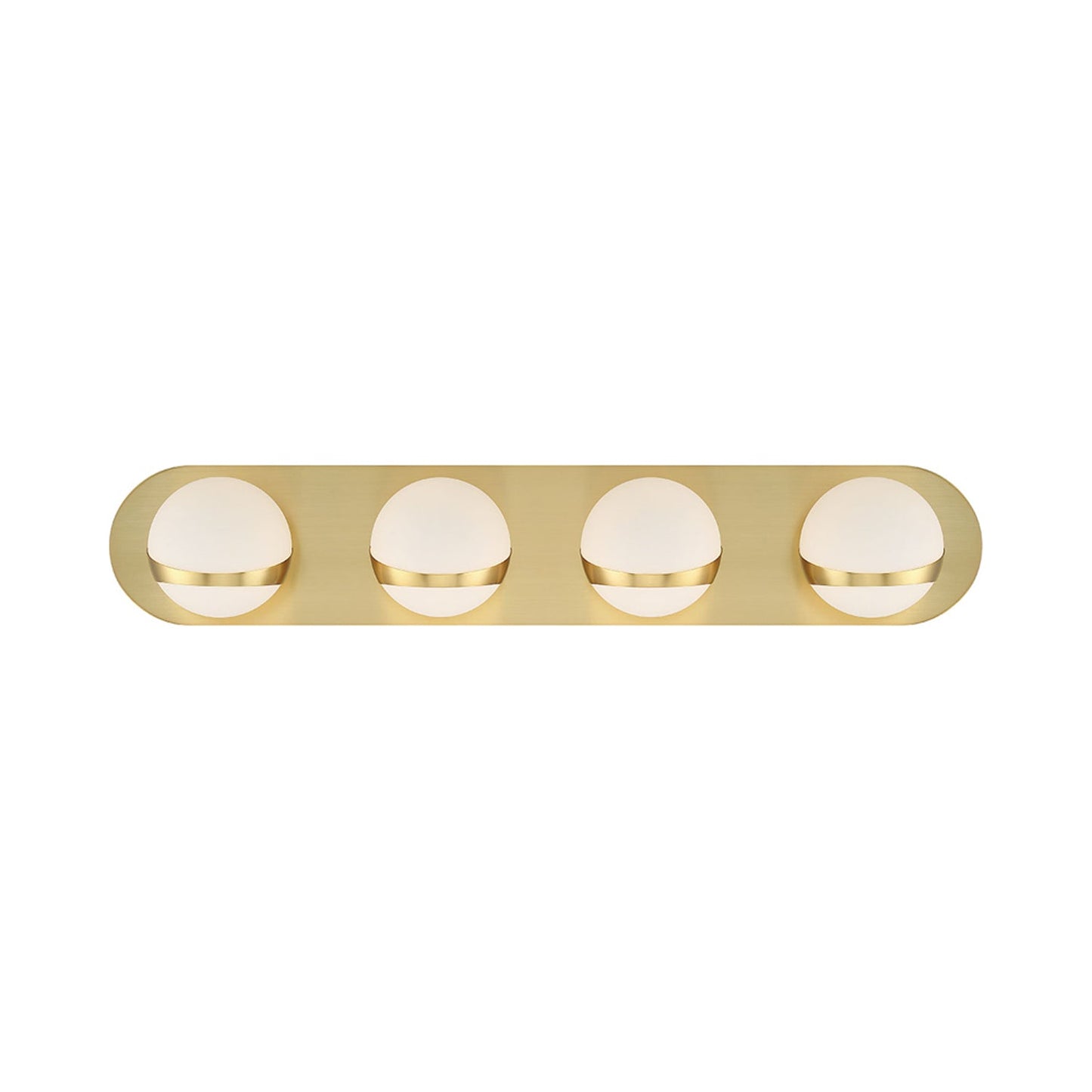 Rovigo Bath Vanity Light in Plated Brushed Gold (4-Light).