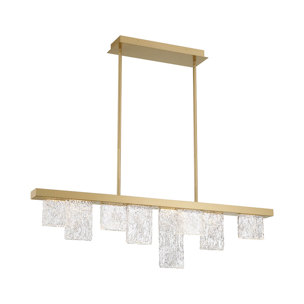 Siena Linear LED Chandelier in Brushed Gold (8-Light).