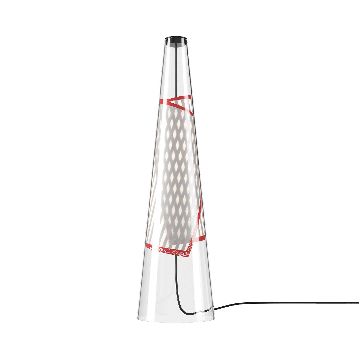 Cono di Luce LED Table Lamp in Red.