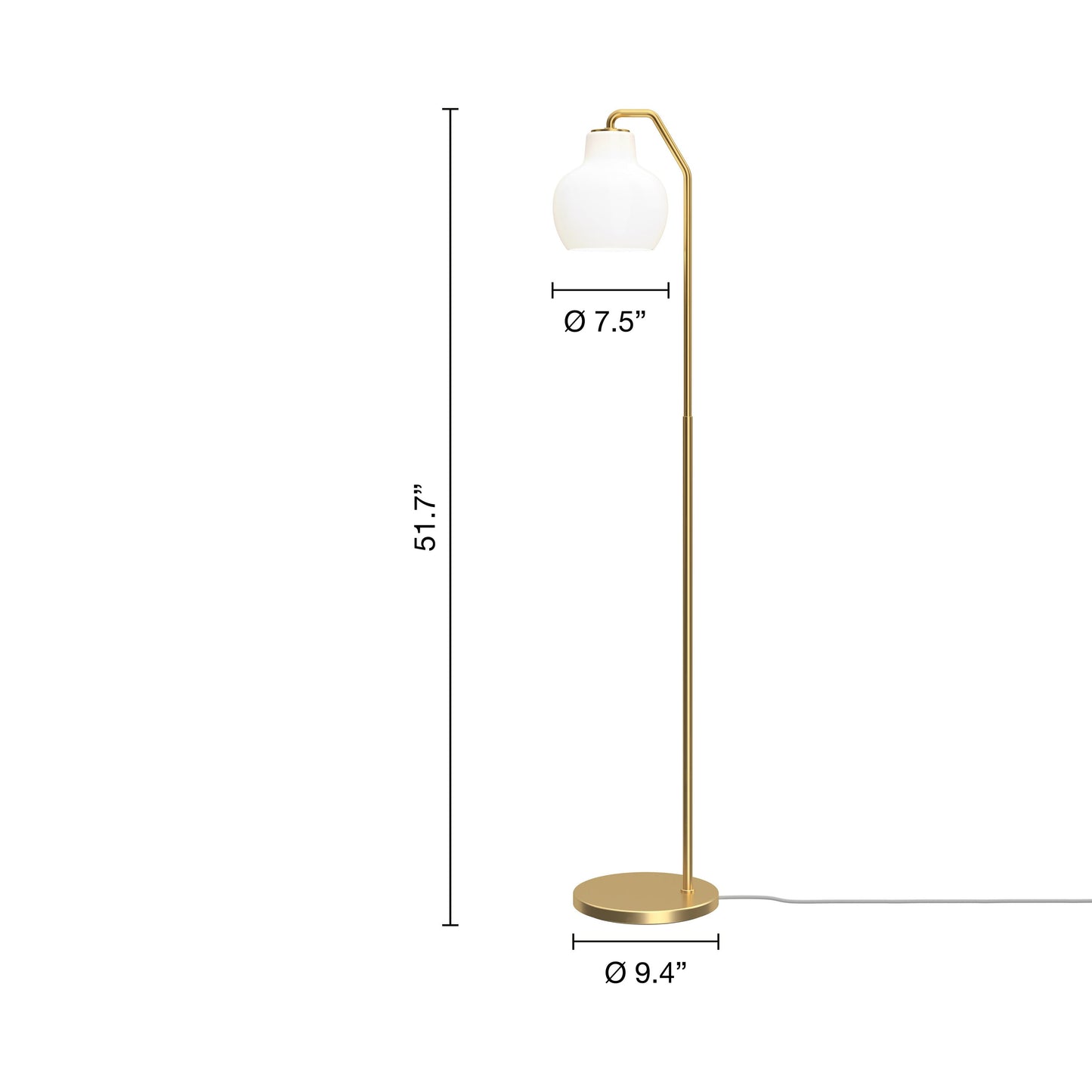 VL Ring Crown Floor Lamp - line drawing.