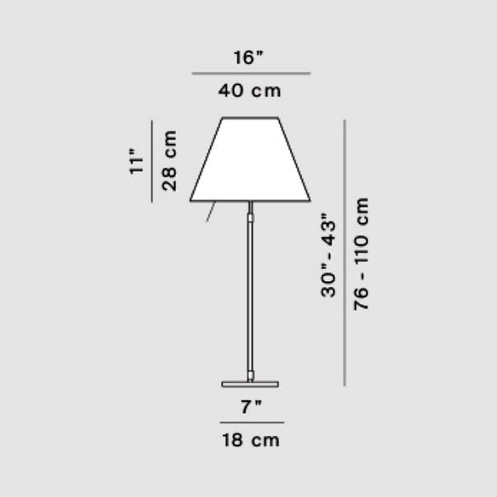 Costanza Table Lamp - line drawing.