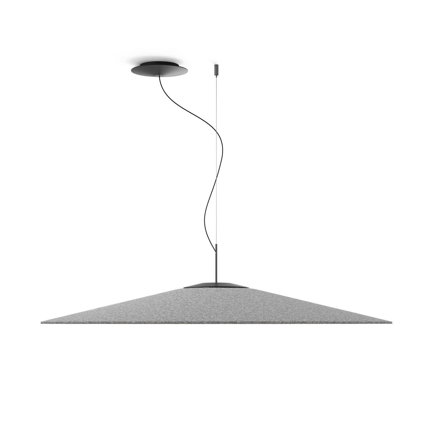 Koinè Acoustic LED Pendant Light in Medium Grey (Large).