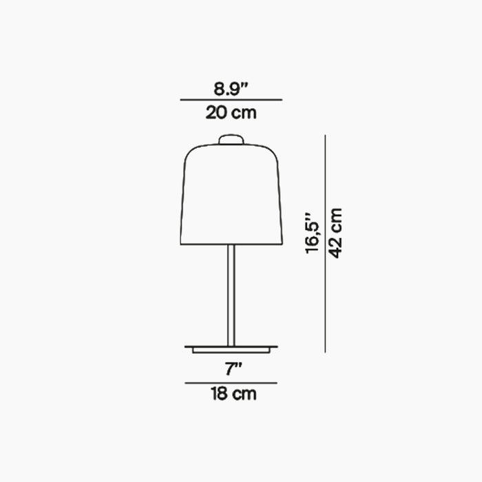 Zile Table Lamp - line drawing.