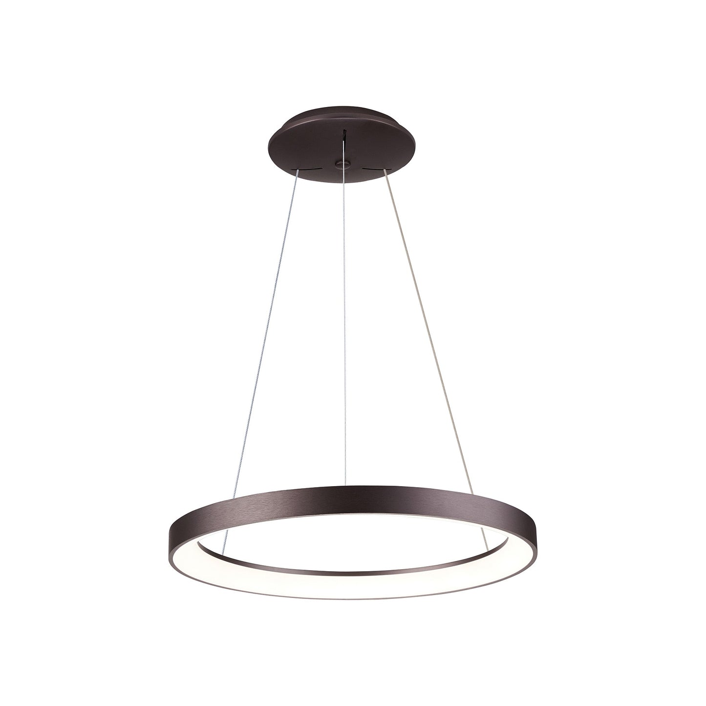 Alaska LED Pendant Light in Dark Brown.