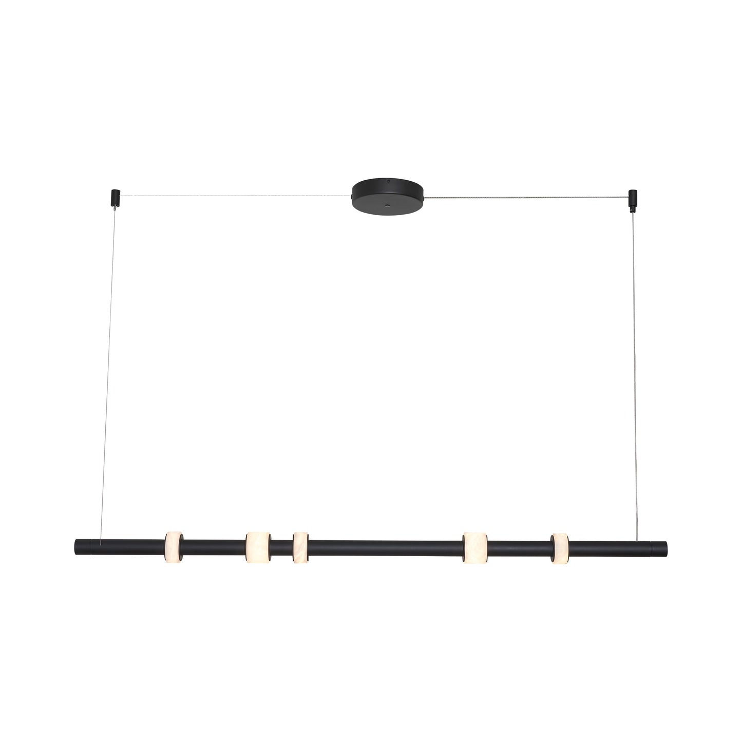 Spain LED Pendant Light in Matte Black.