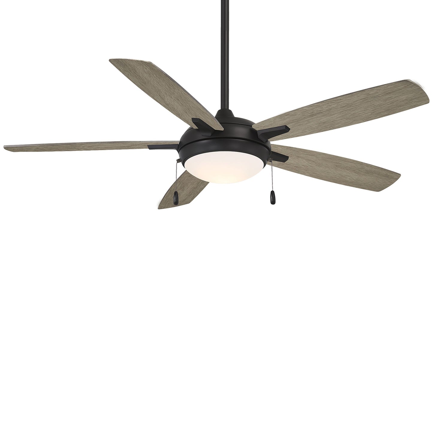 Lun-Aire LED Ceiling Fan in Coal/Seashore Grey.