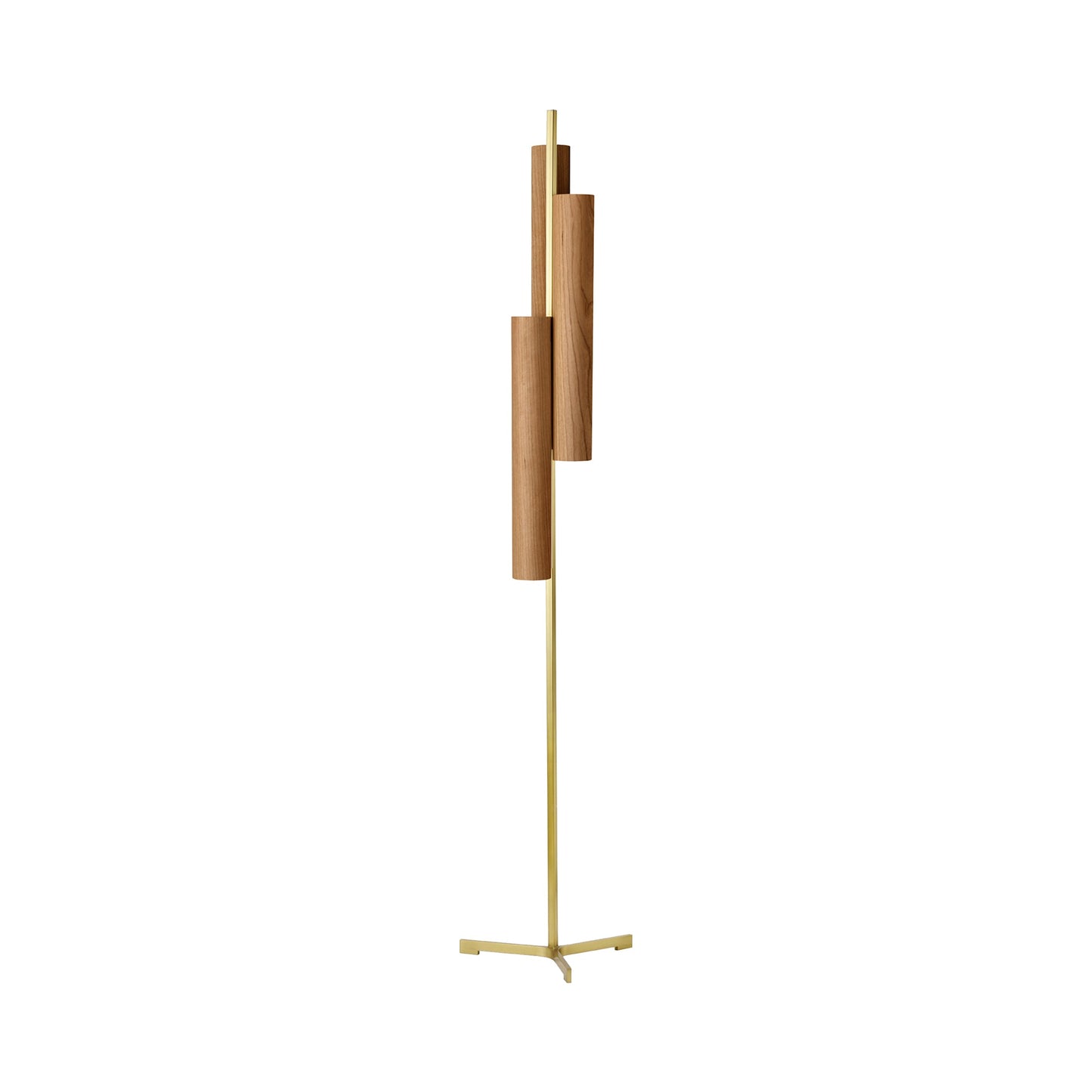 Black Note LED Floor Lamp in Natural Cherry/Gold.