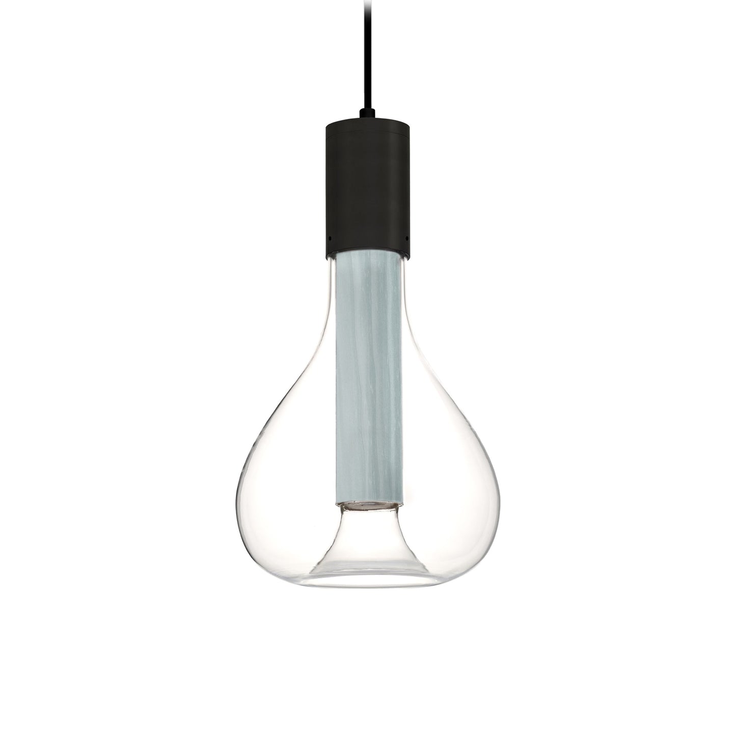 Eris Pendant Light in Sea Blue/Matte Black.