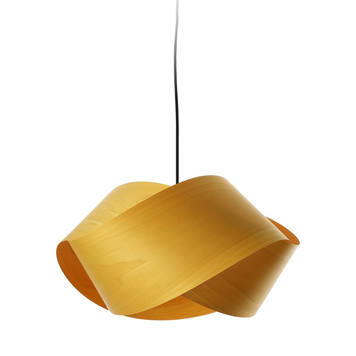 Nut Pendant Light in Yellow/Matte Black.