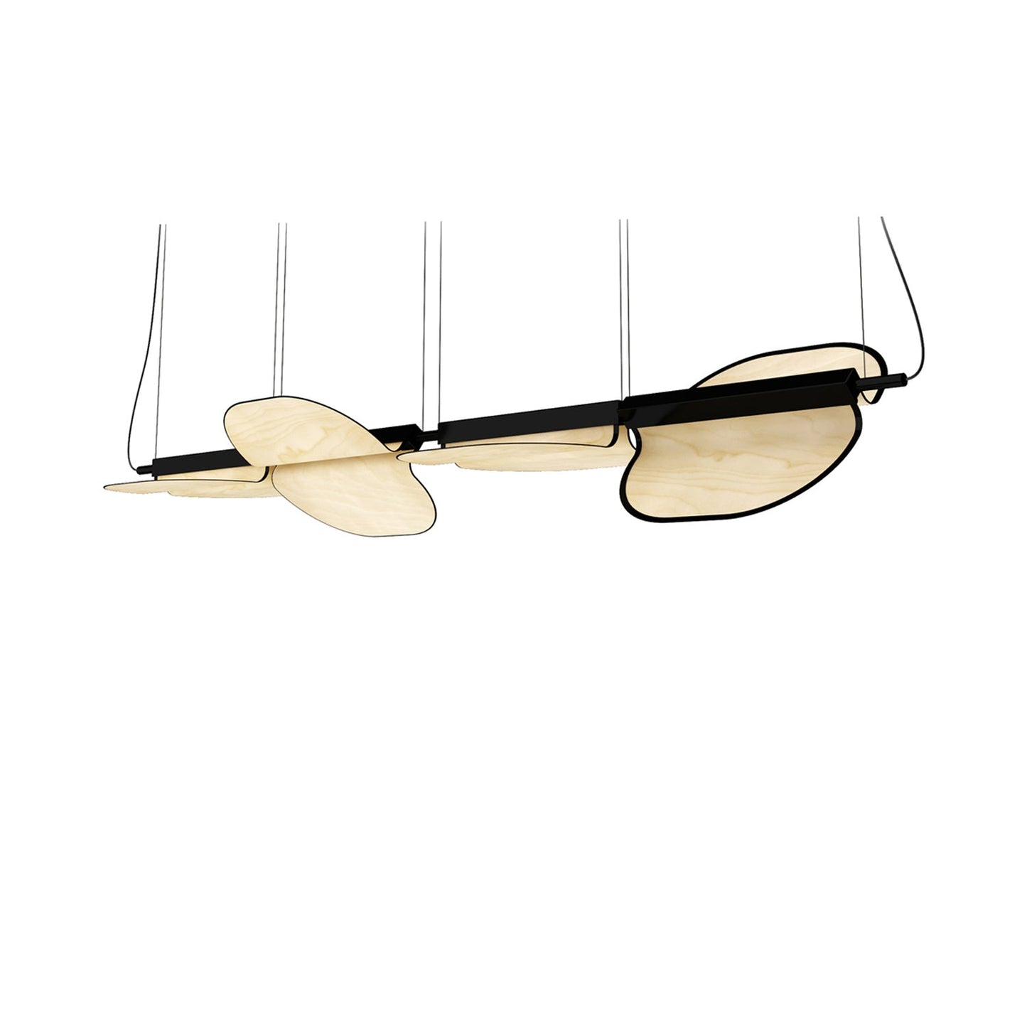 Omma LED Pendant Light in Natural White/Matte Black (Double 2).