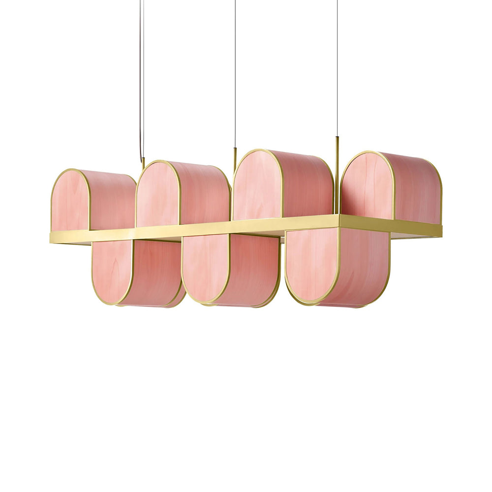 Osca Pendant Light in Pale Rose/Gold (60-Inch).