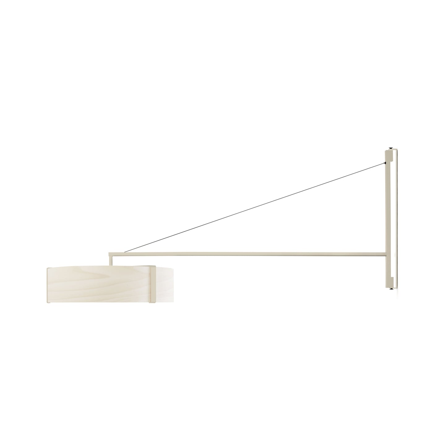Thesis LED Wall Light in Matte Ivory (Plug In).