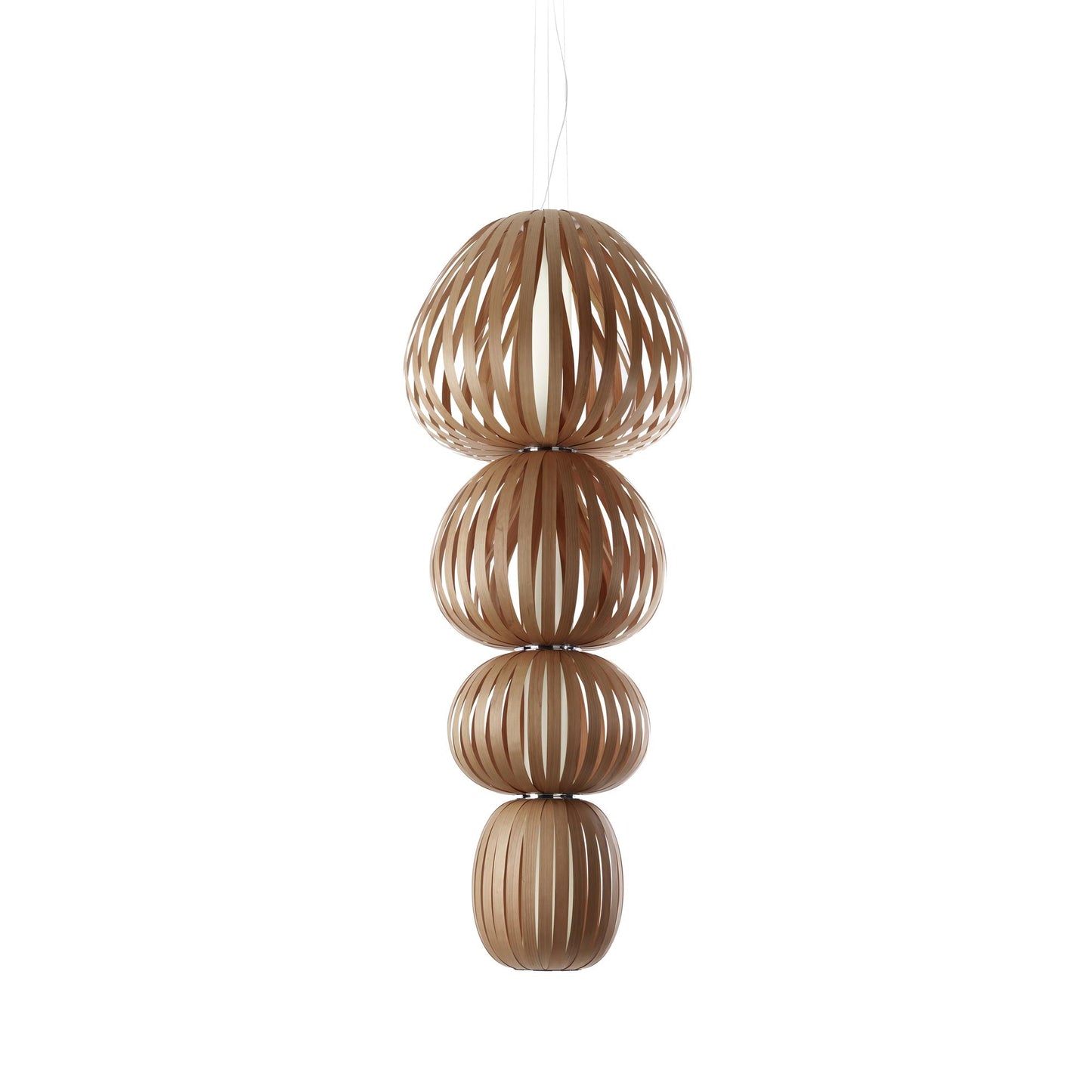 Totem LED Pendant Light in Natural Cherry (Large).