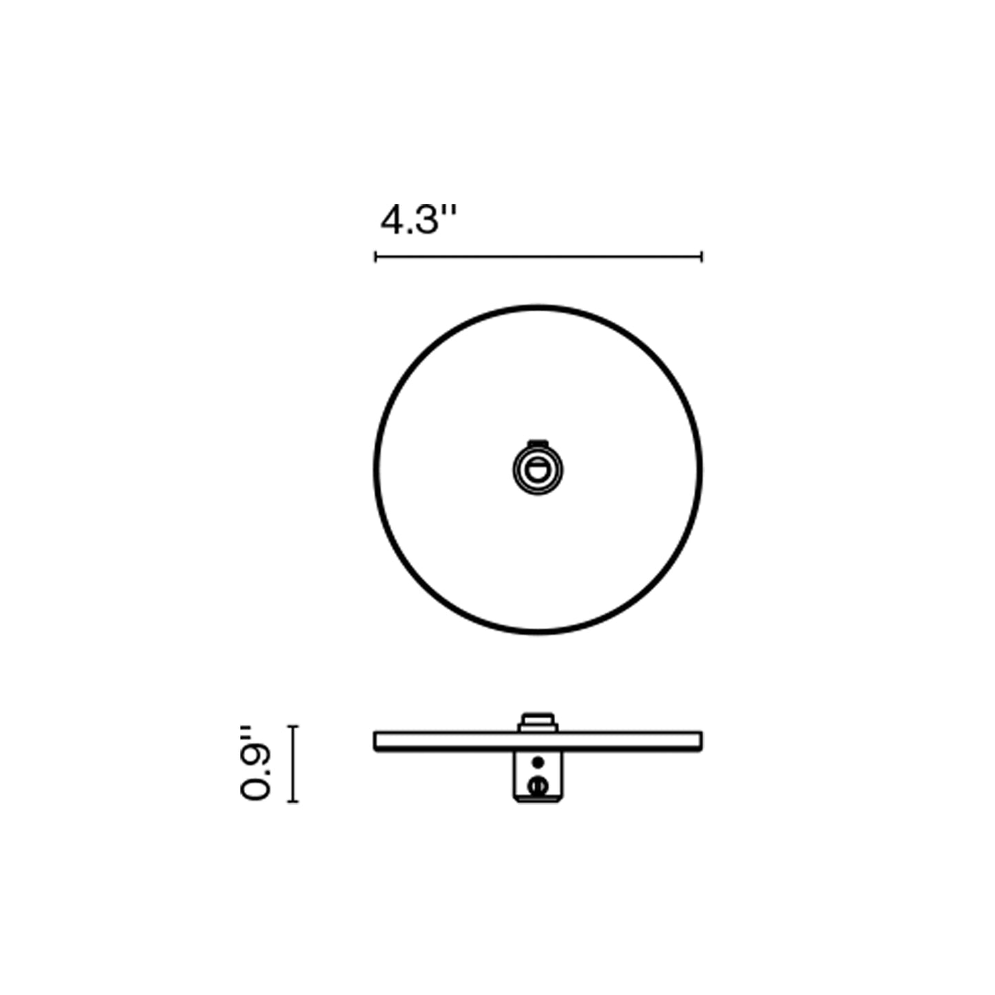 Ambrosia / Fris Junction Box Cover Plate - line drawing.