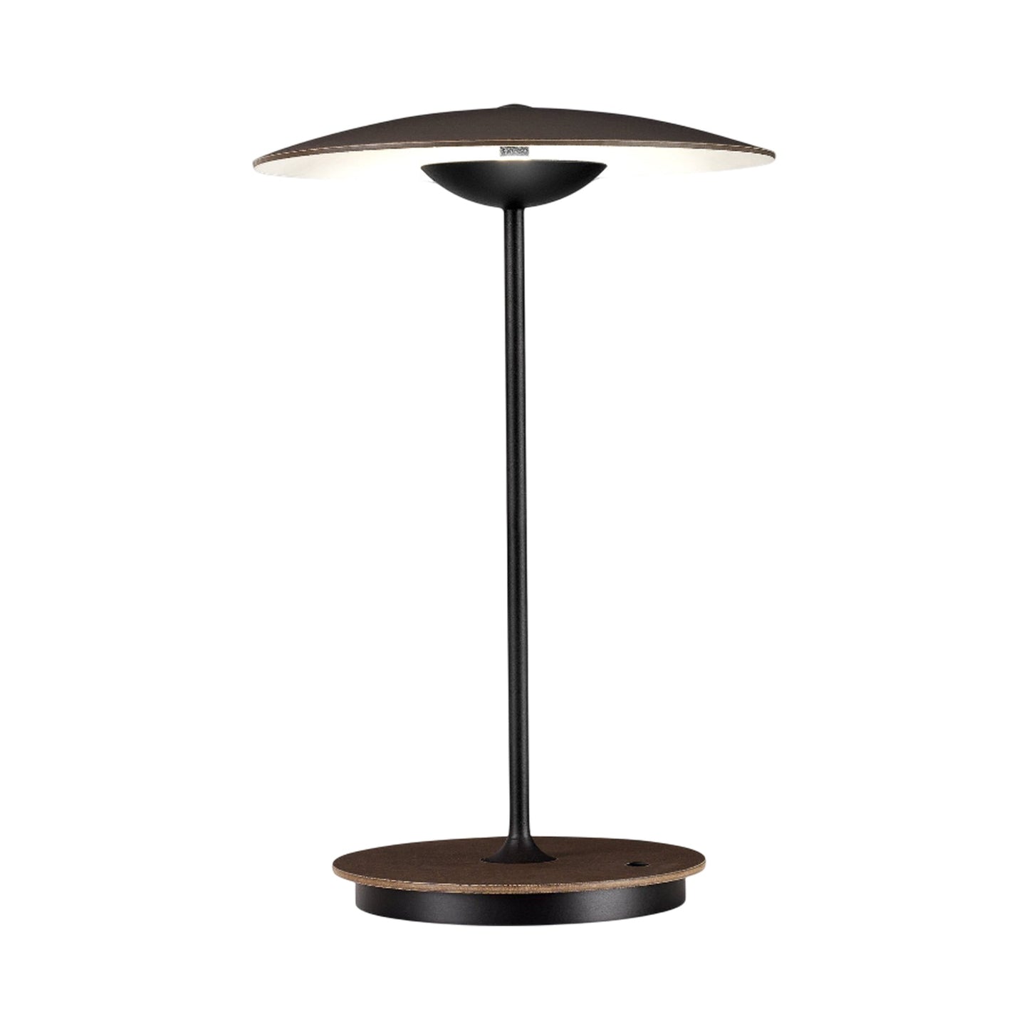 Ginger LED Portable Table Lamp in Wenge/White.