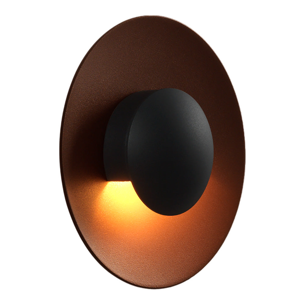 Ginger Outdoor LED Ceiling / Wall Light in Rust Brown (23.6-Inch).