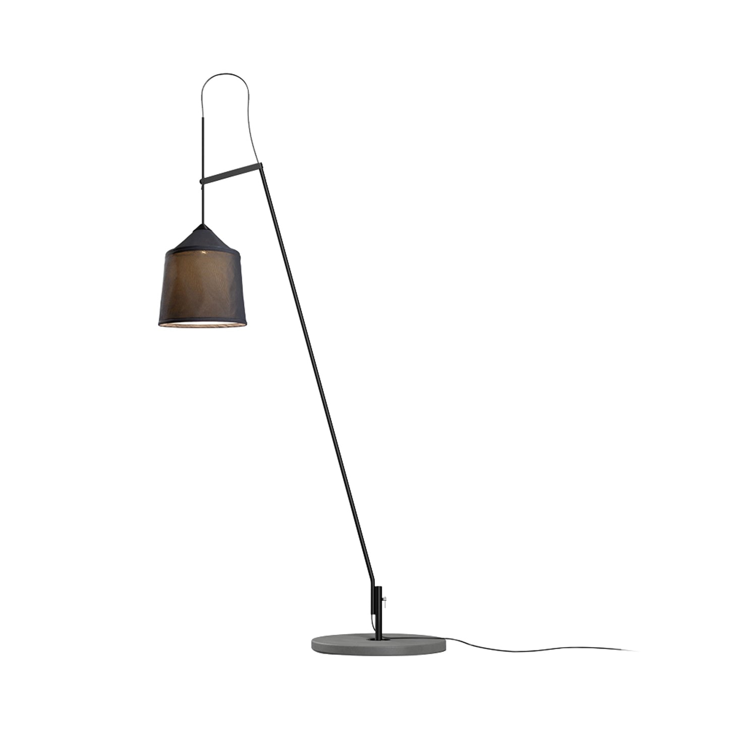Jaima Outdoor Floor Lamp in Black/Grey (Large).