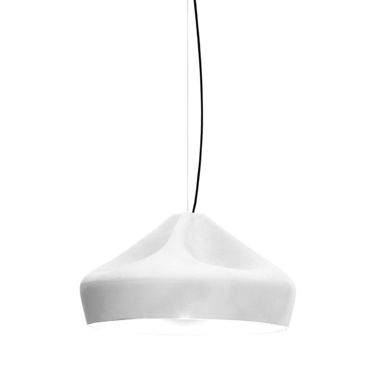 Pleat Box Pendant Light in White/White (17.32-Inch).