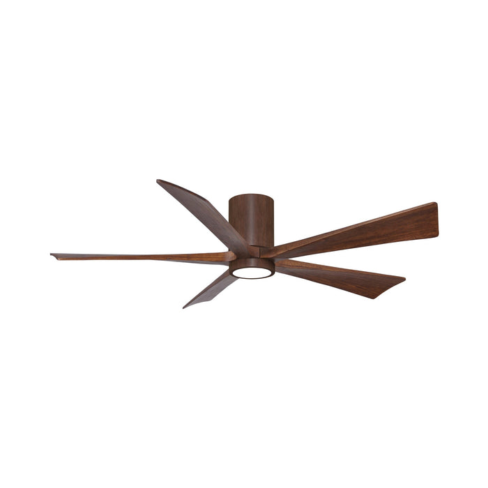 Irene IR5HLK 60-Inch Indoor / Outdoor LED Flush Mount Ceiling Fan in Walnut Tone/Walnut Tone.