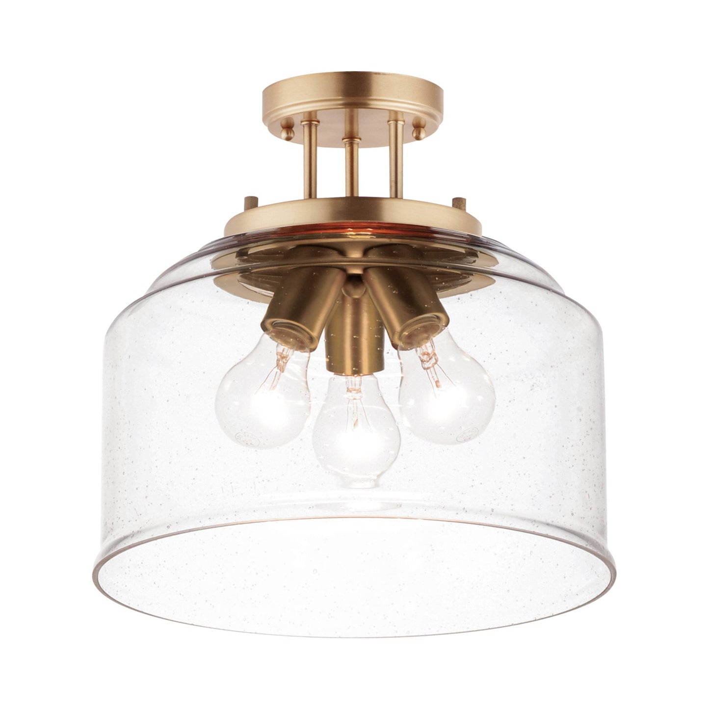 Acadia Semi Flush Mount Ceiling Light in Heritage (3-Light).