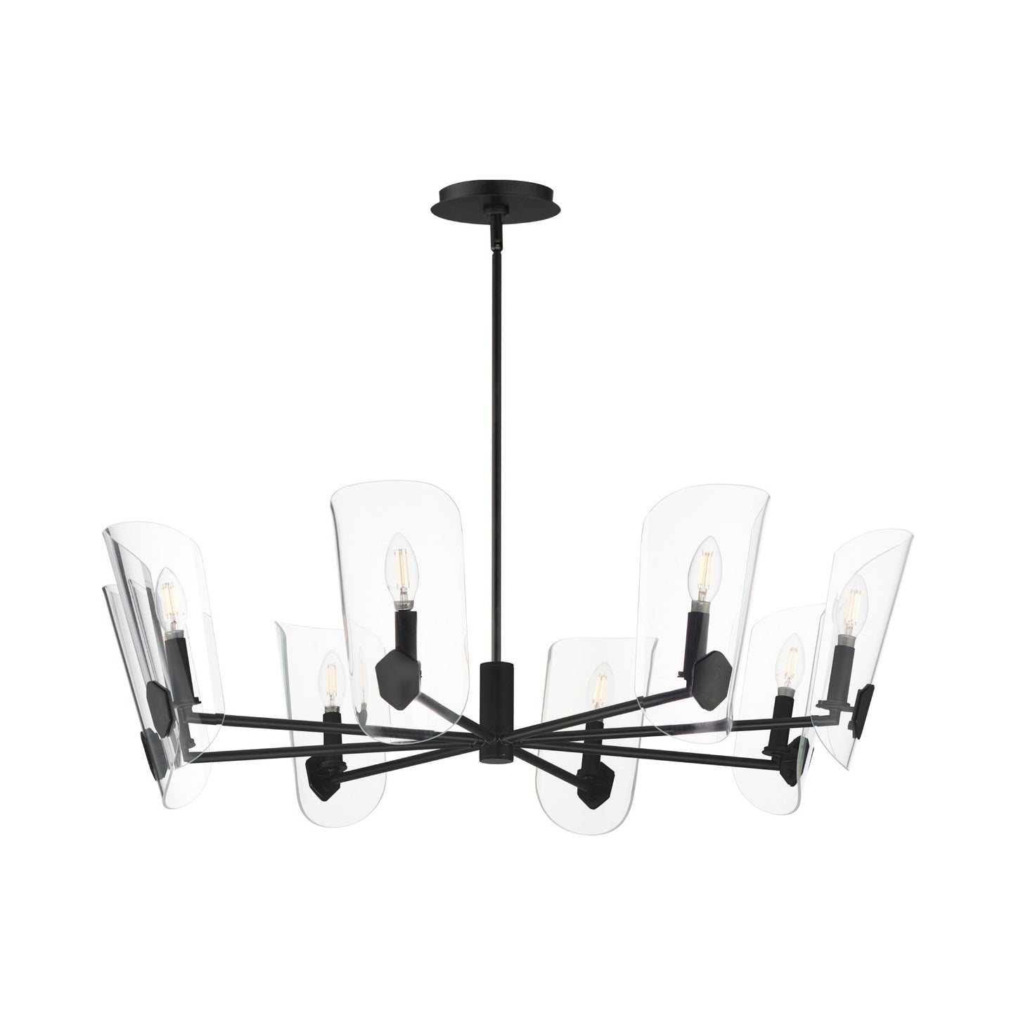 Armory Chandelier in Black (8-light).