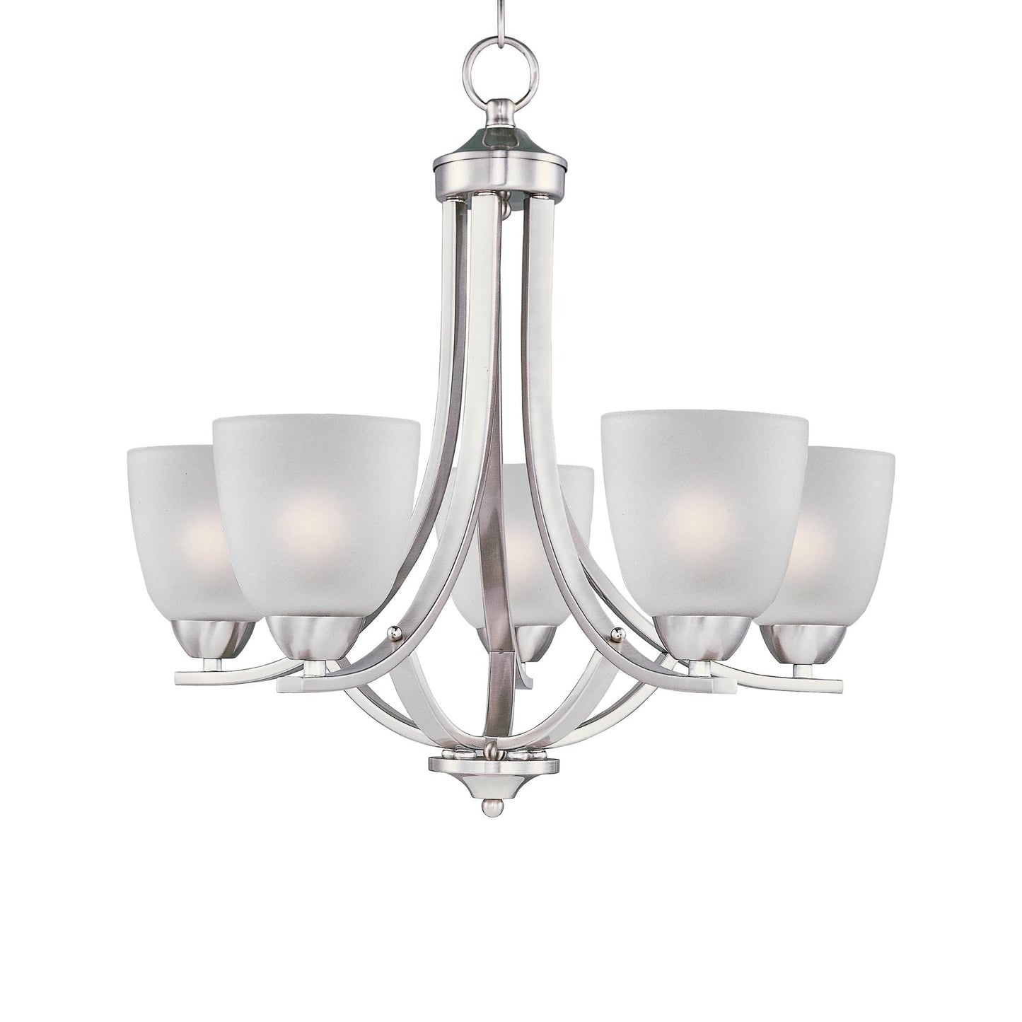 Axis Chandelier in Satin Nickel (5-Light).