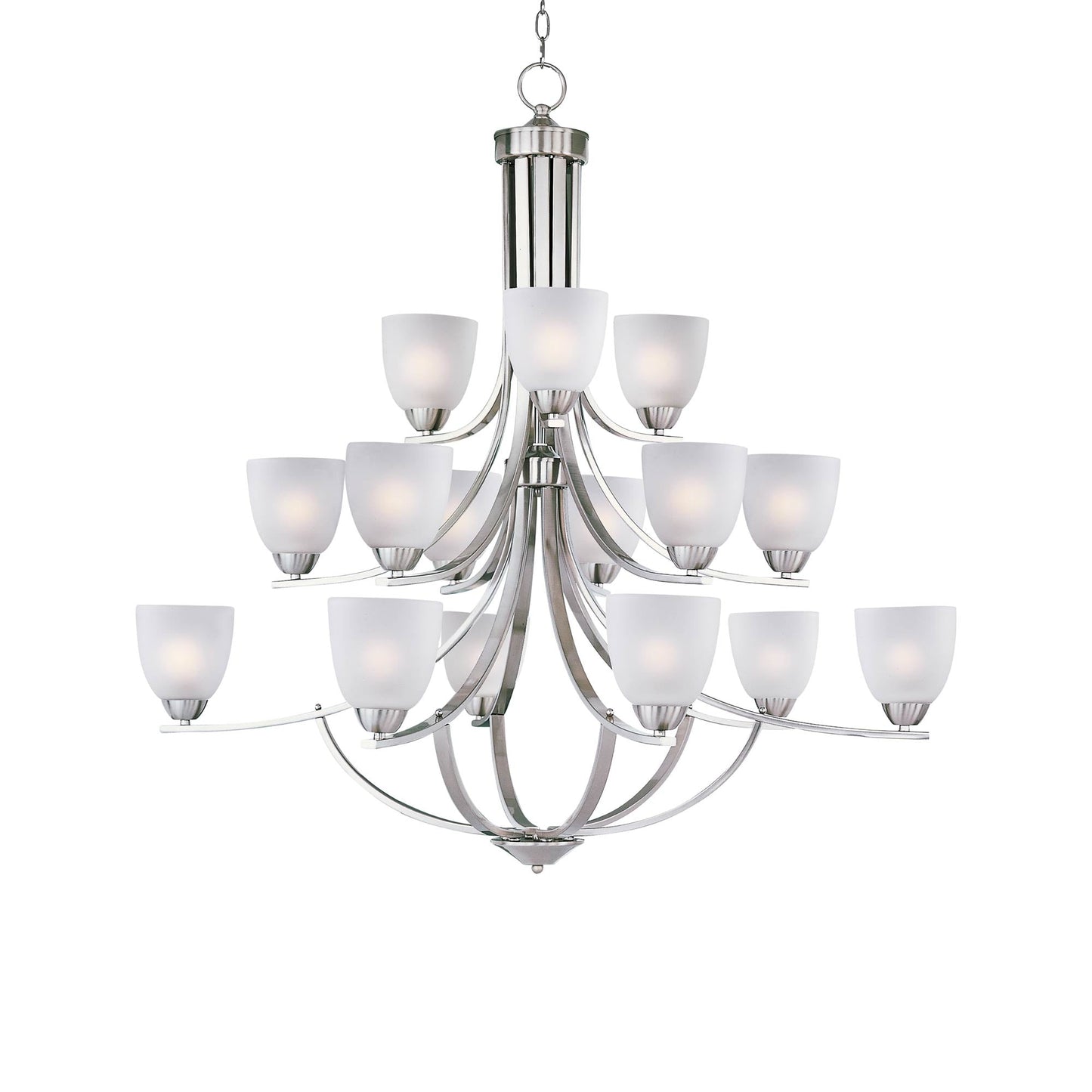 Axis Chandelier in Satin Nickel (15-Light).