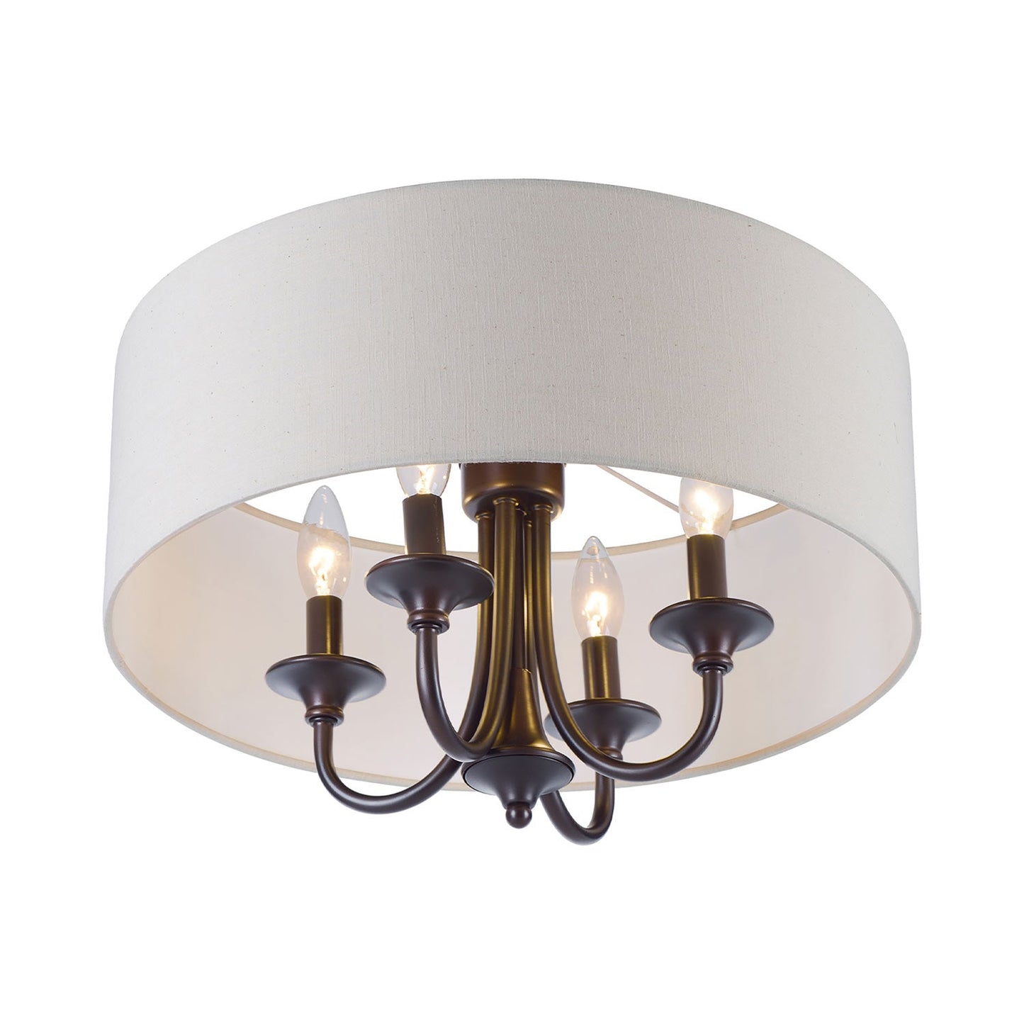 Bongo Drum Semi-Flush Convertible Pendant Light in Oil Rubbed Bronze.
