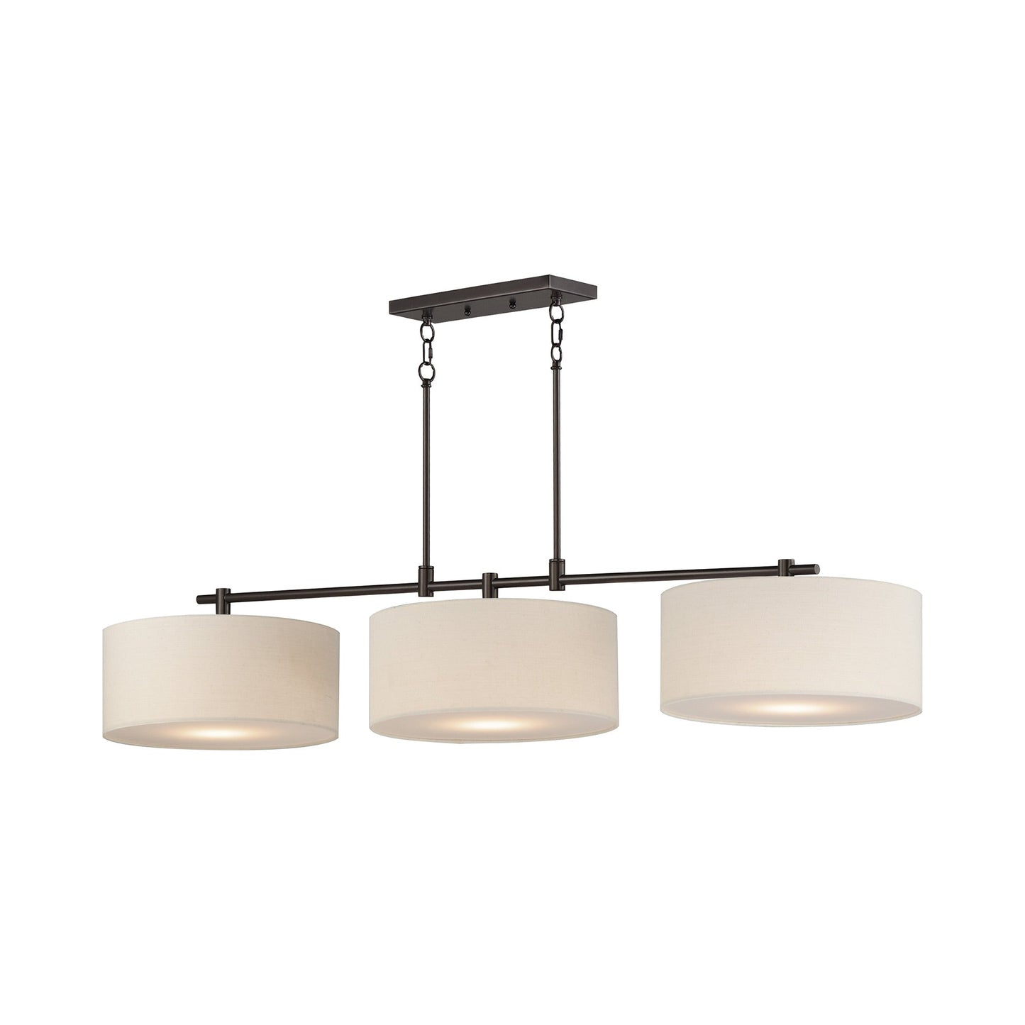Bongo Linear Pendant Light in Oil Rubbed Bronze (3-Light).