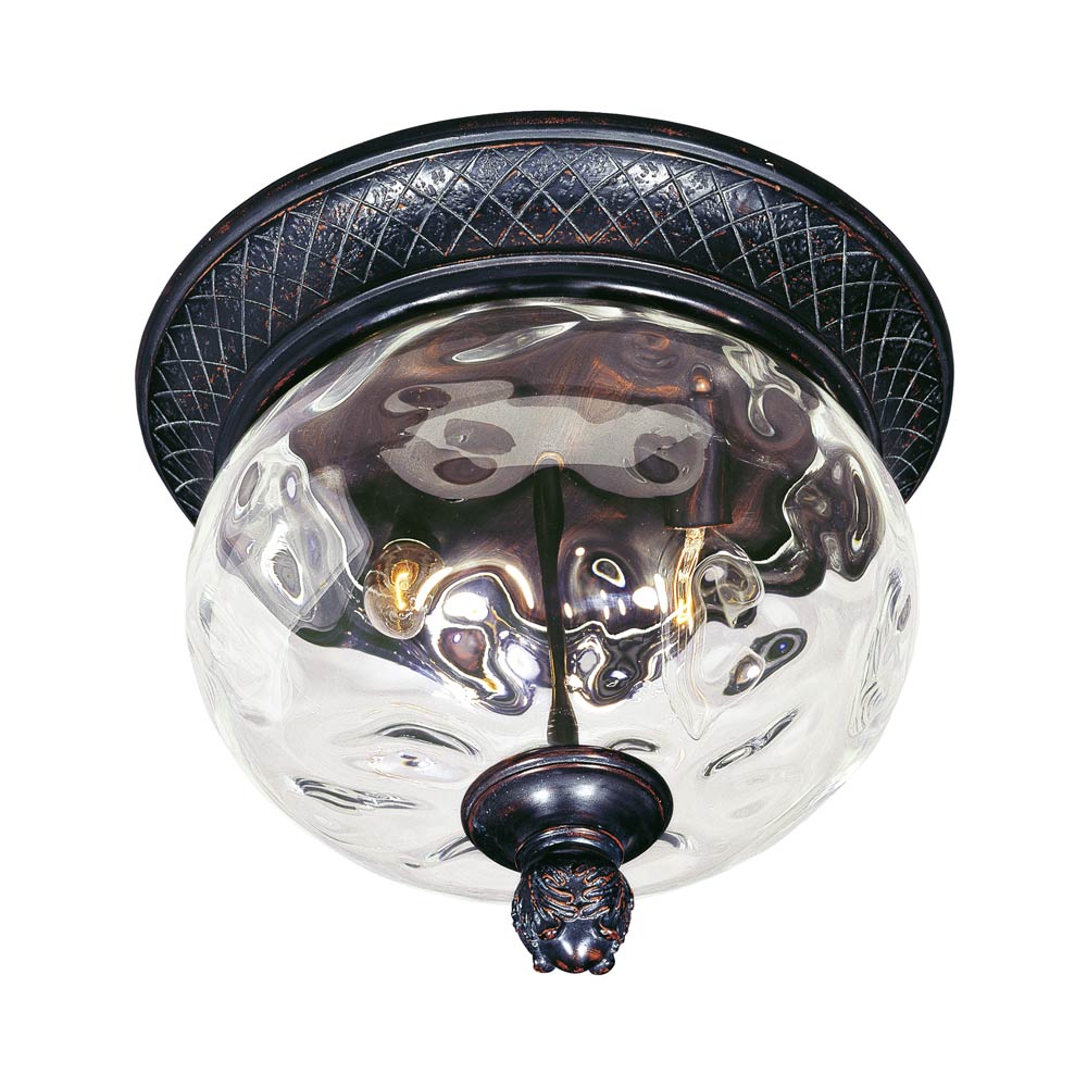 Carriage House Outdoor Flush Mount Ceiling Light in Vivex Resin Composite.