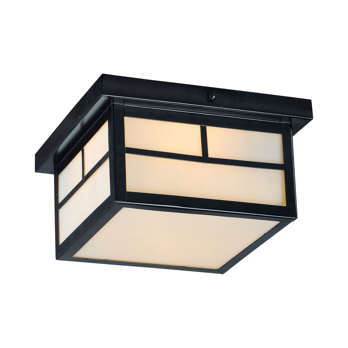 Coldwater Outdoor Flush Mount Ceiling Light in Black.